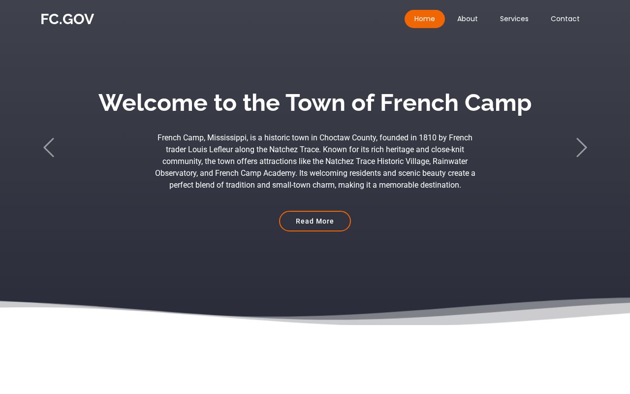 Village of French Camp official site used for French Camp warrant records contact routing